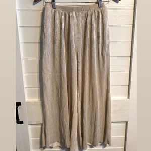 Belle Sky Gold/Silver Shimmer Cropped Pants